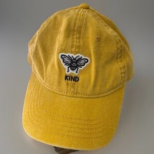 Baseball Hat Cap Unbranded Mustard Yellow 🐝 Bee Kind Adjustable OS
